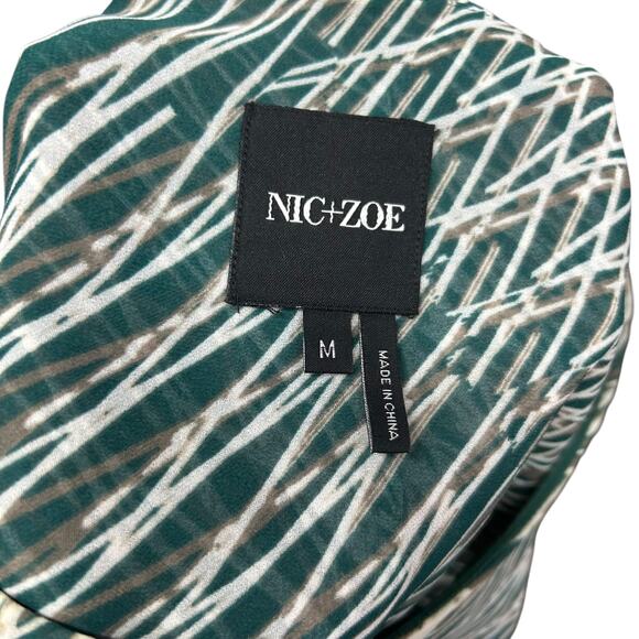 Quiet Luxury Sleeveless Abstract Print Dress Nic+Zoe Modern Minimalist‎ M - Picture 5 of 6